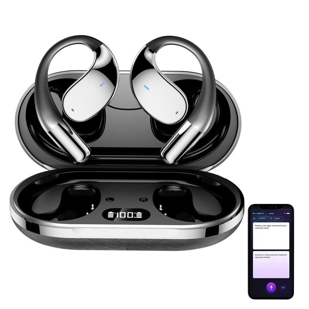 White AI Translator Earbuds
