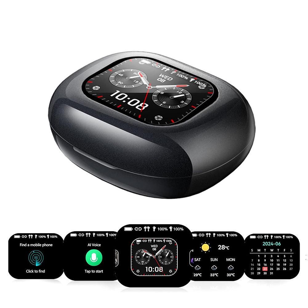 Black AI Translator Earbuds