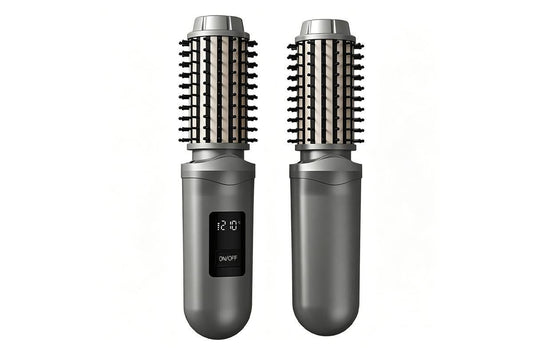 Cordless Hair Straightener Brush - Grey