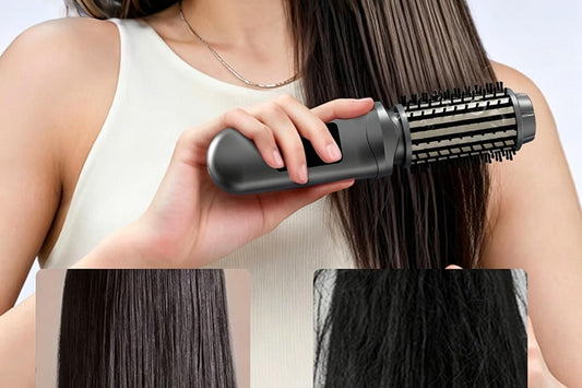Cordless Hair Straightener Brush - Grey