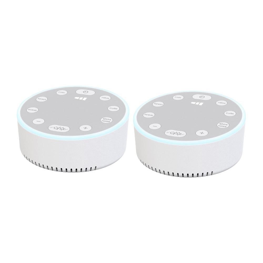 White Noise Sound Machine with Night Light 2 Pack