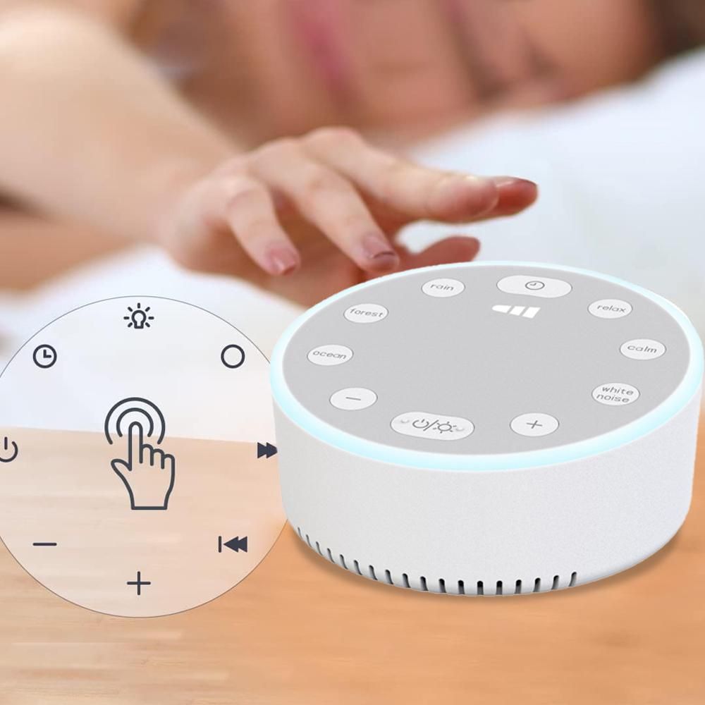White Noise Sound Machine with Night Light 2 Pack