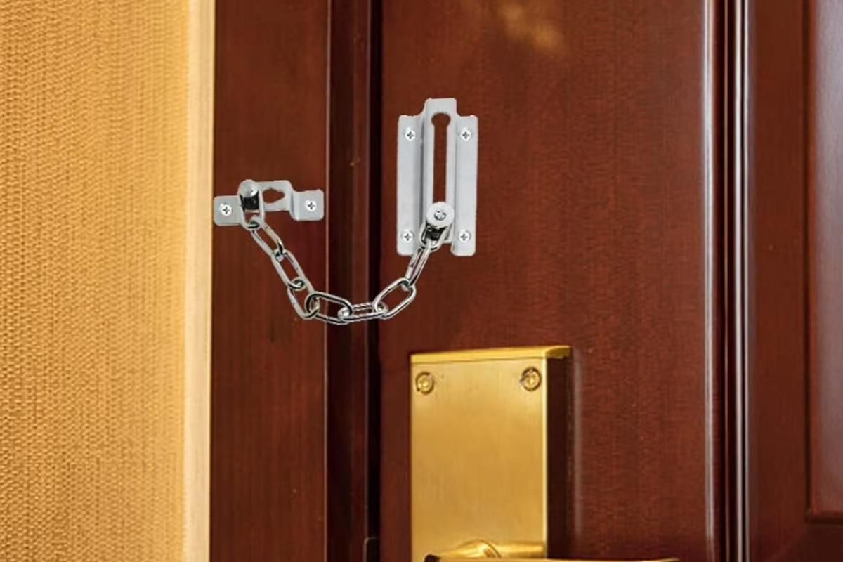 Door Security Chain Locks 2 Pack - Silver