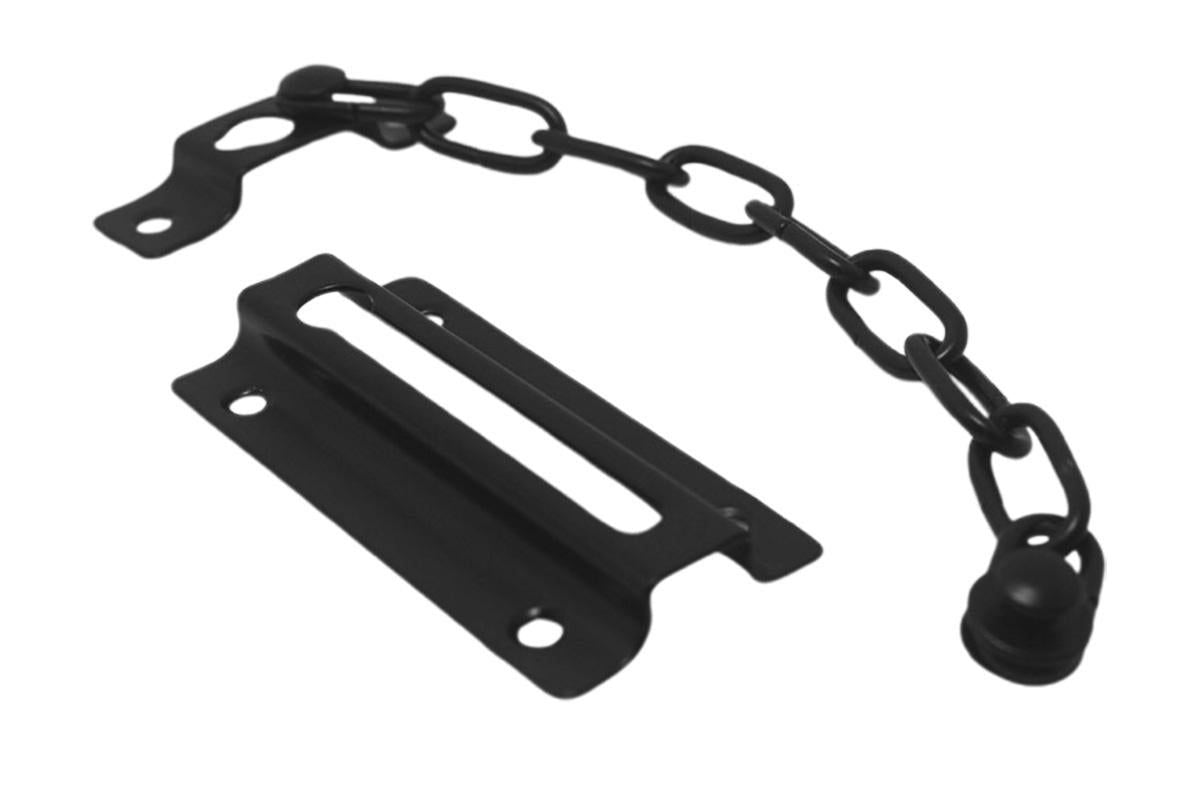 Door Security Chain Locks 2 Pack - Black