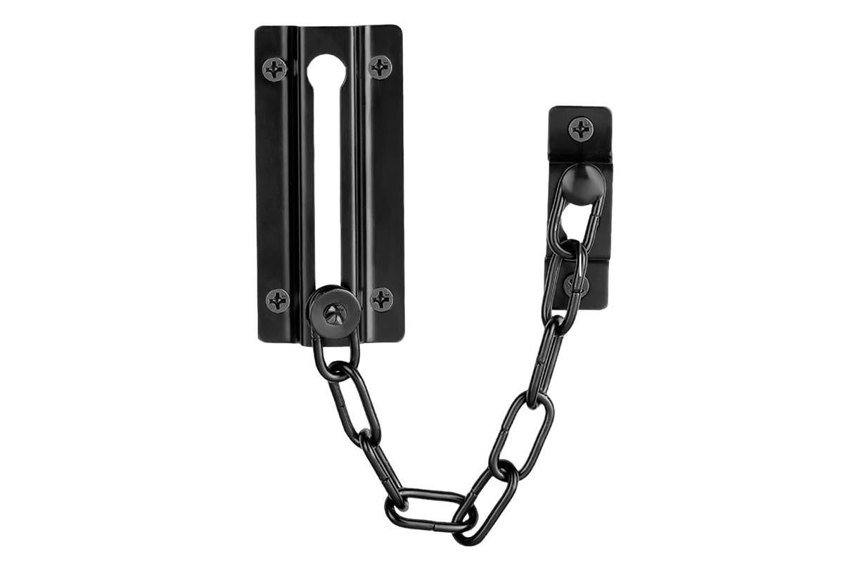 Door Security Chain Locks 2 Pack - Black