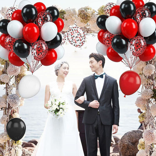 60-Piece Latex Balloon Set - Gold, White & Glitter