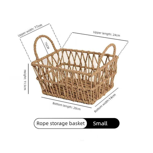 Paper Rope Storage Basket with Handles