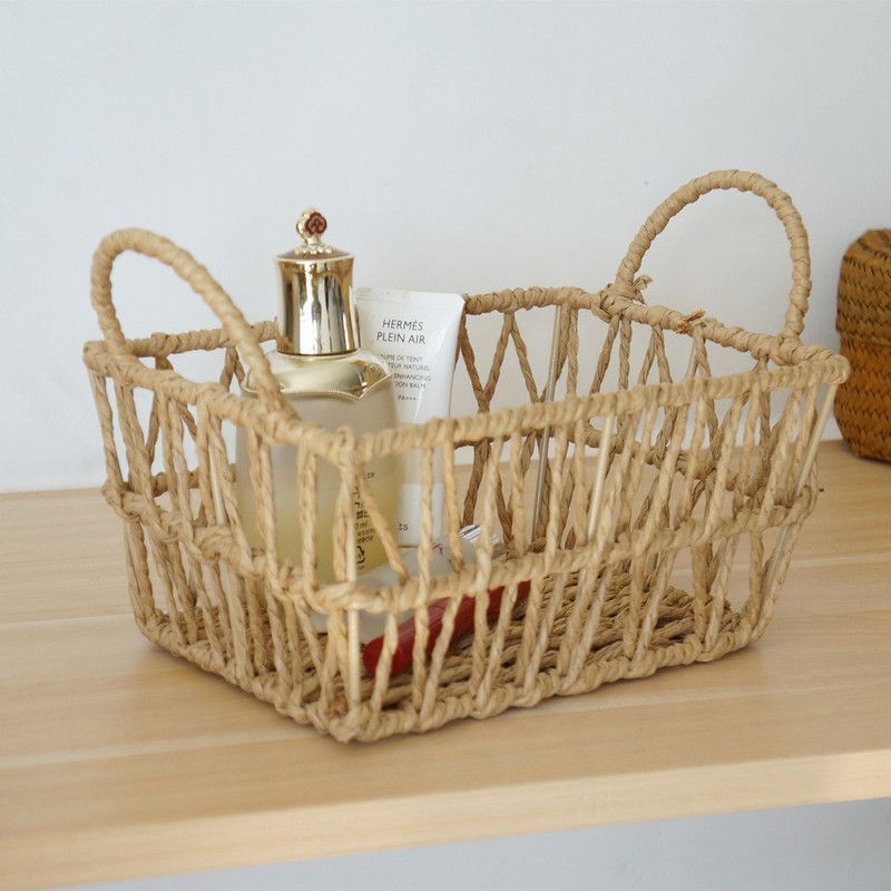 Paper Rope Storage Basket with Handles