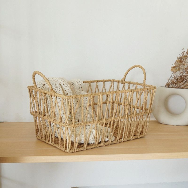 Paper Rope Storage Basket with Handles