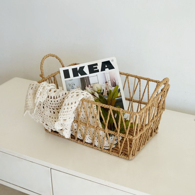 Paper Rope Storage Basket with Handles