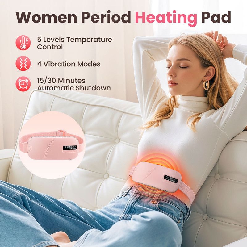 White Wireless Waist Heating Pad