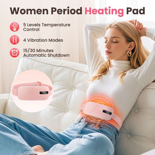 Pink Wireless Waist Heating Pad