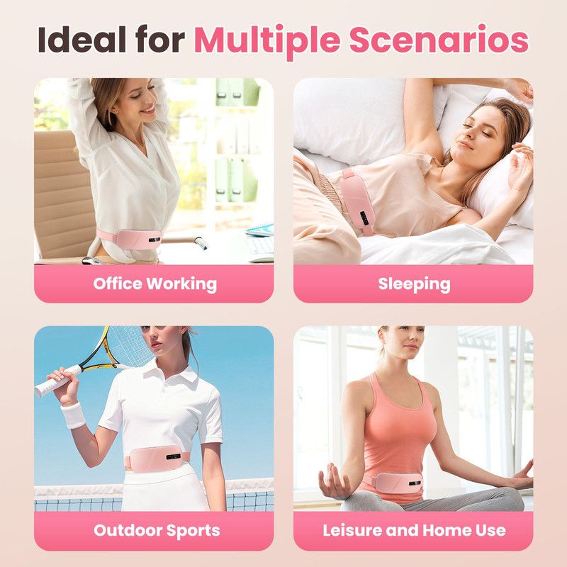 Pink Wireless Waist Heating Pad