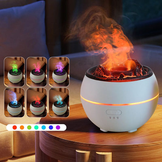 Volcano Flame Aroma Diffuser & Humidifier - White