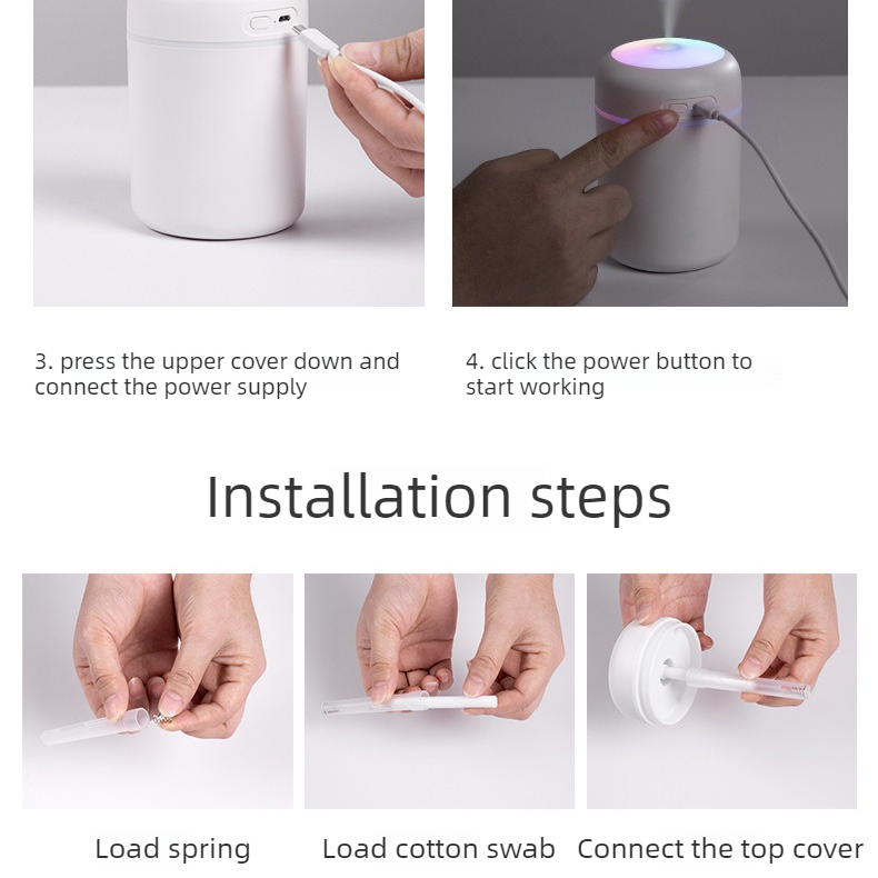 300ml Portable Cup Humidifier - White