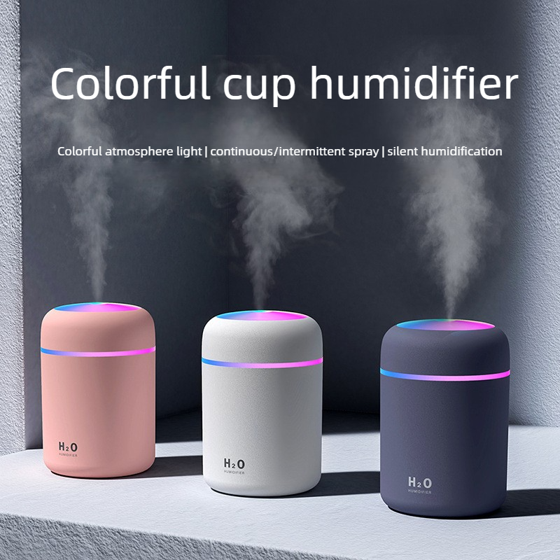 300ml Portable Cup Humidifier - Pink