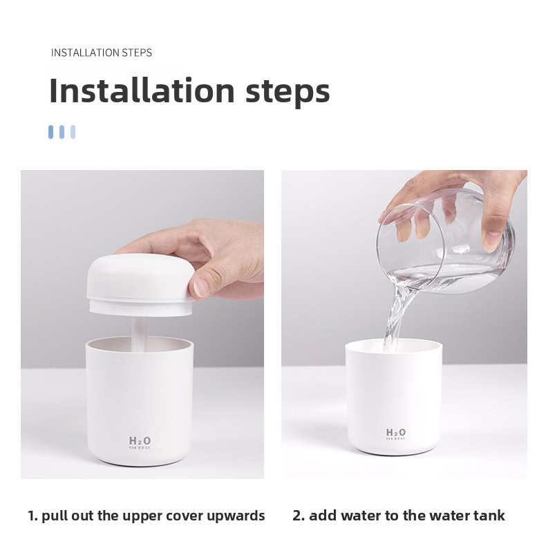 300ml Portable Cup Humidifier - Pink