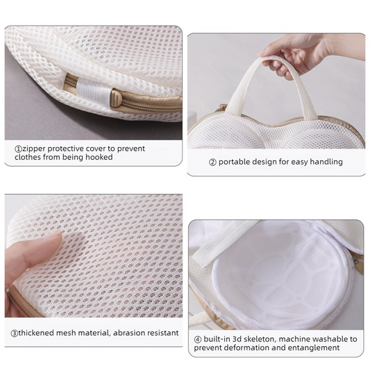 3D Bra Laundry Wash Bag - Off White