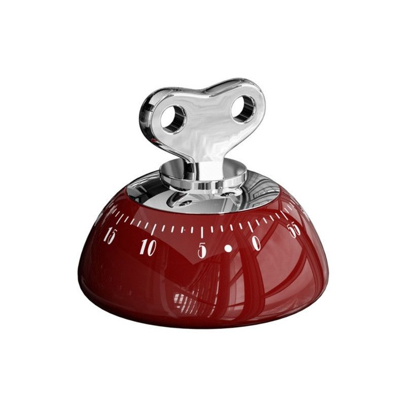 Vintage Magnetic Kitchen Timer - Red