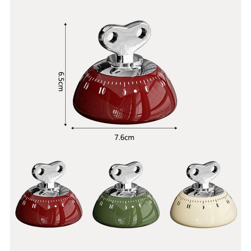 Vintage Magnetic Kitchen Timer - Red