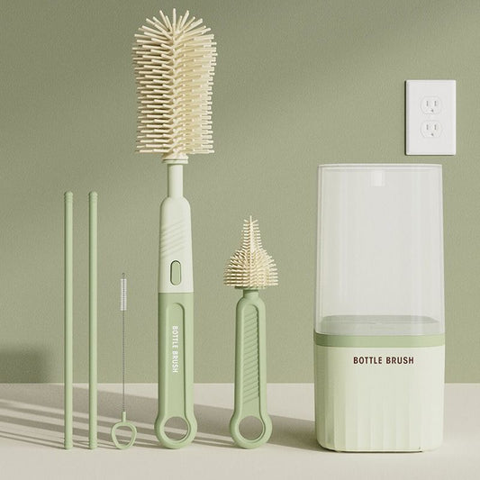 6-in-1 Silicone Bottle Brush Set - Green