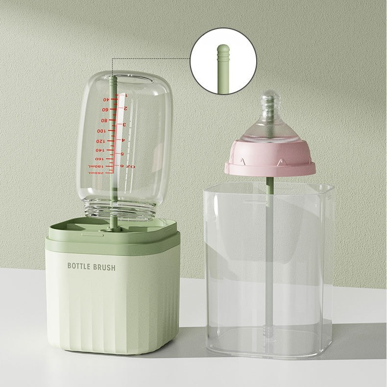 6-in-1 Silicone Bottle Brush Set - Green