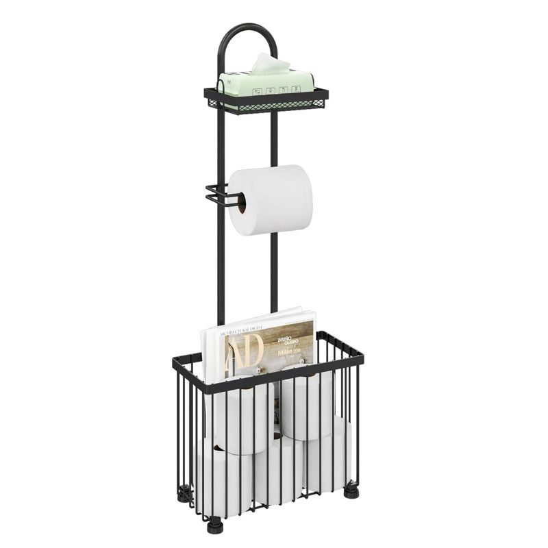 Wall-Mounted Bathroom Tissue Holder Rack