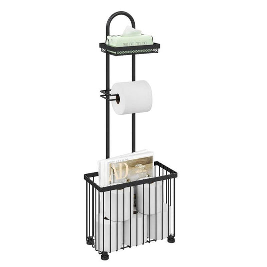 Wall-Mounted Bathroom Tissue Holder Rack