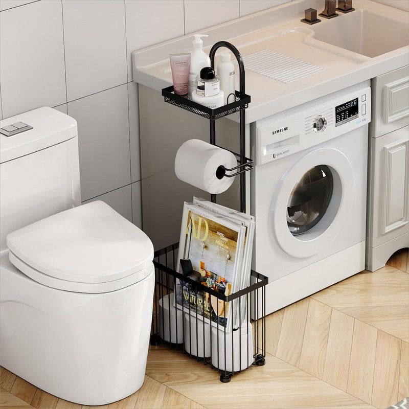 Wall-Mounted Bathroom Tissue Holder Rack