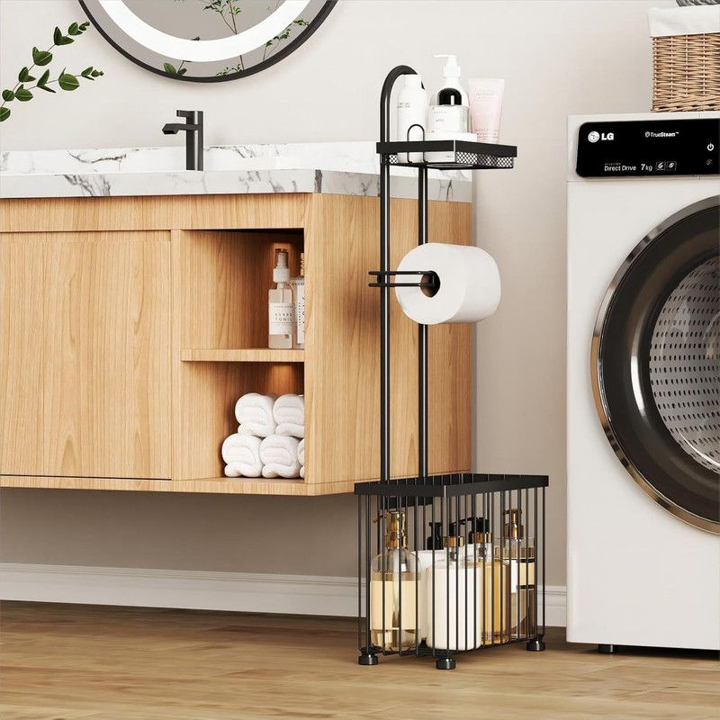 Wall-Mounted Bathroom Tissue Holder Rack