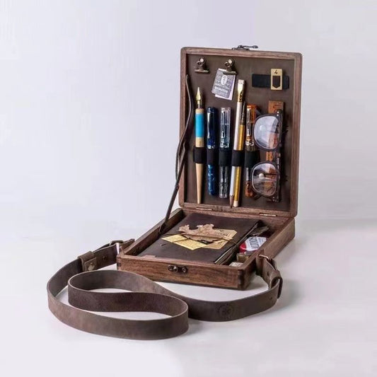 Vintage Wooden Writer Storage Box