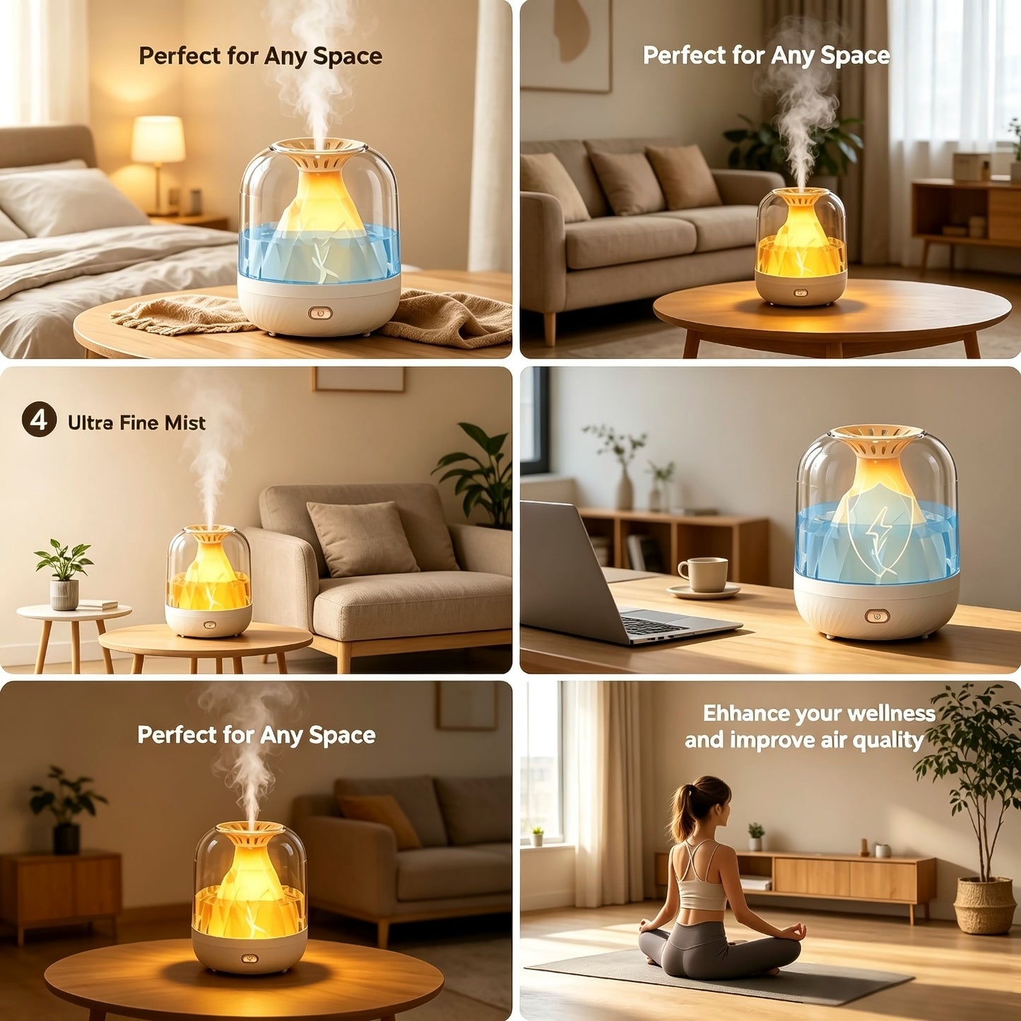 Volcano Flame Aroma Diffuser & Humidifier