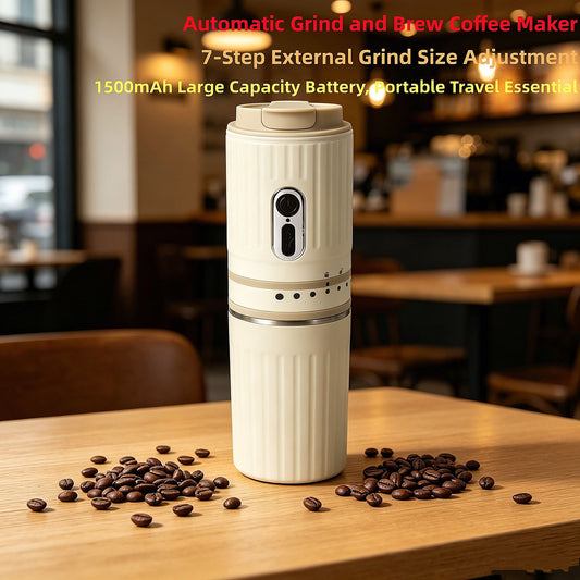 Portable Electric Coffee Maker with Grinder