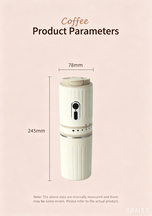 Portable Electric Coffee Maker with Grinder