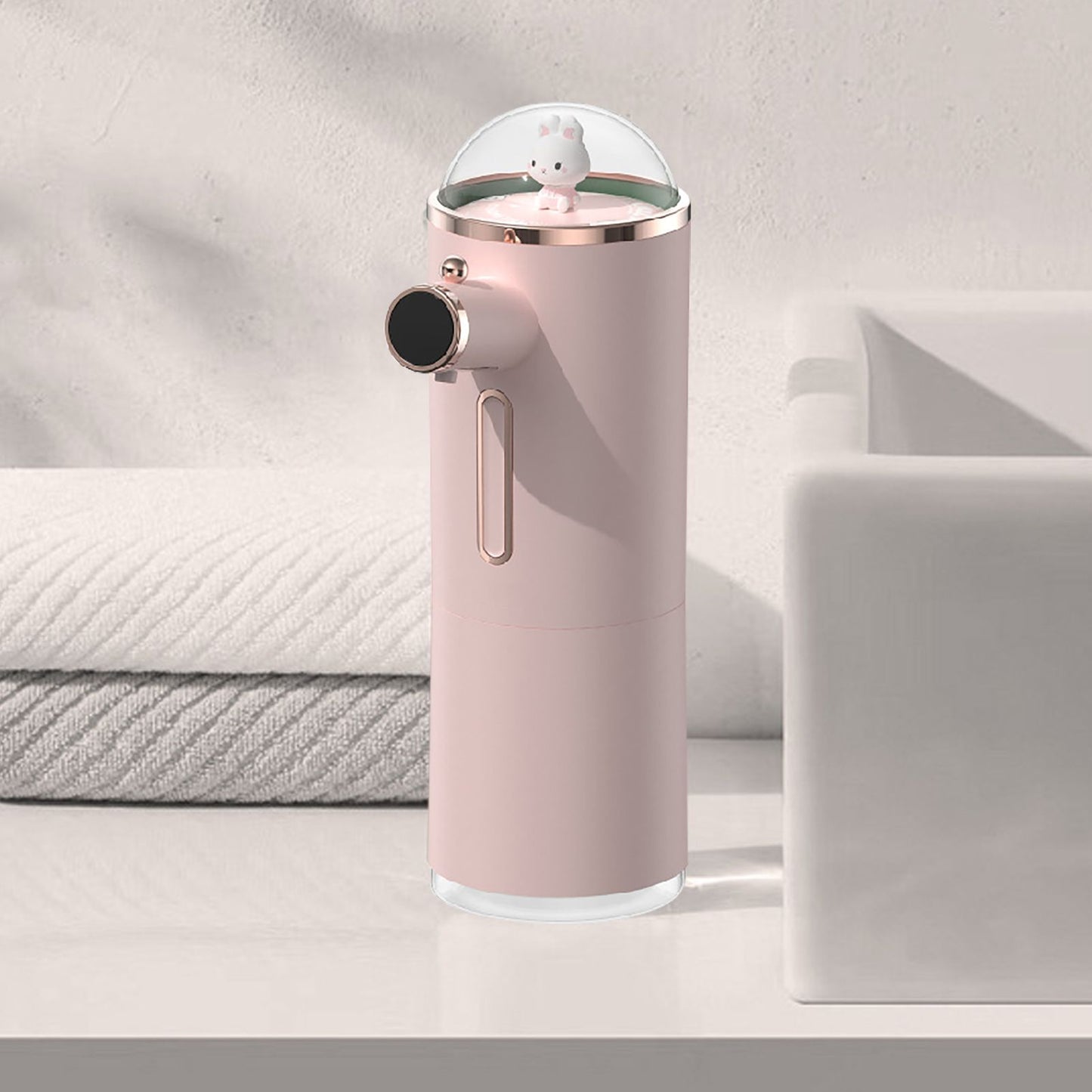 Automatic Foam Soap Dispenser Cute Intelligent Infrared Sensor Waterproof Rechargeable Touchless Automatic Soap Dispenser Pink