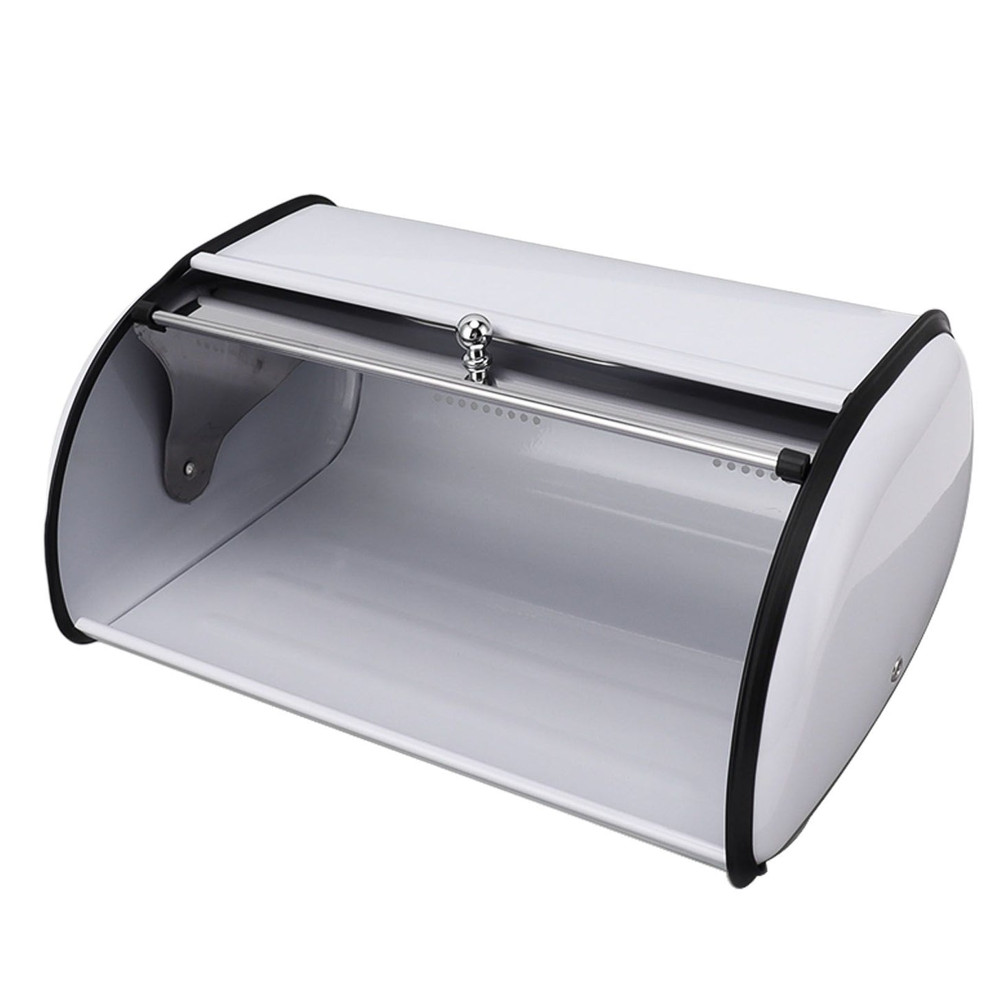 Bread Bin Bread Box Bread Holder Storage Container With Small Window for Kitchen Countertop White