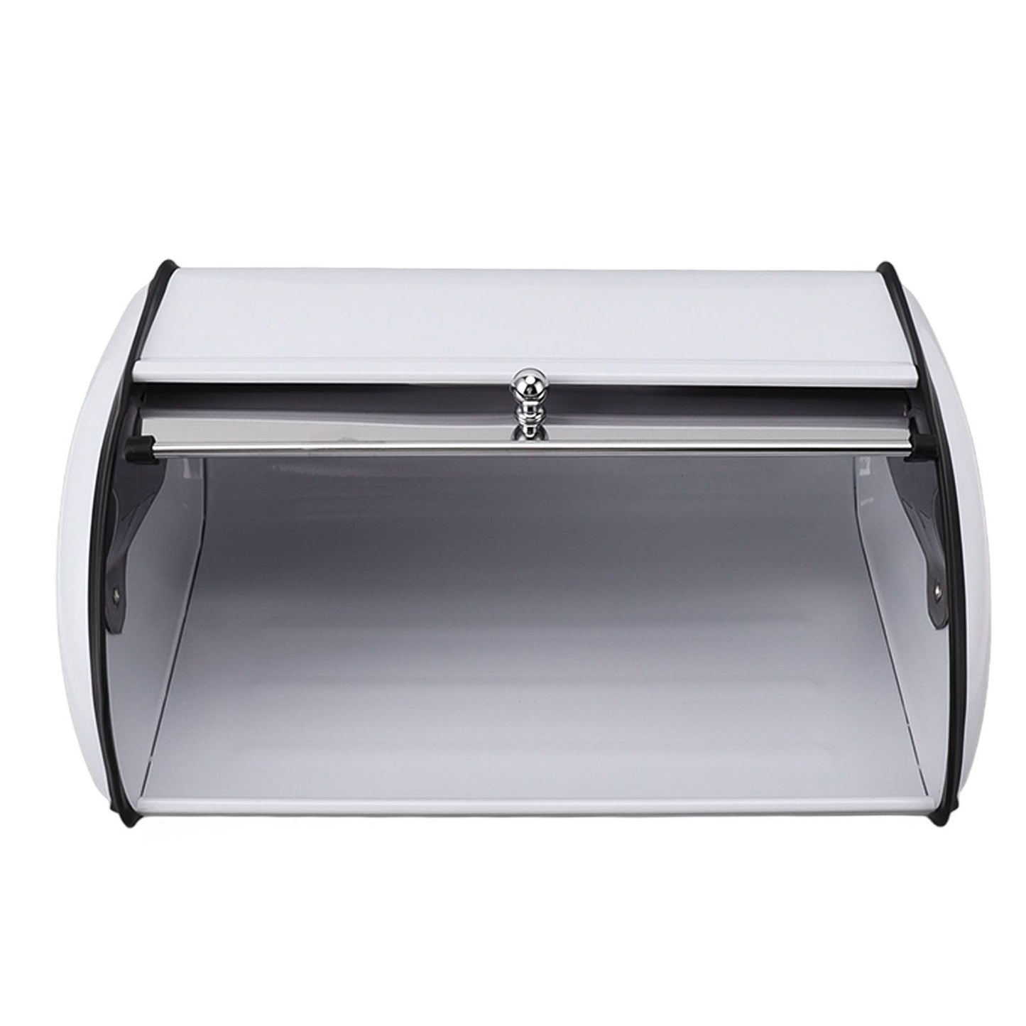 Bread Bin Bread Box Bread Holder Storage Container With Small Window for Kitchen Countertop White