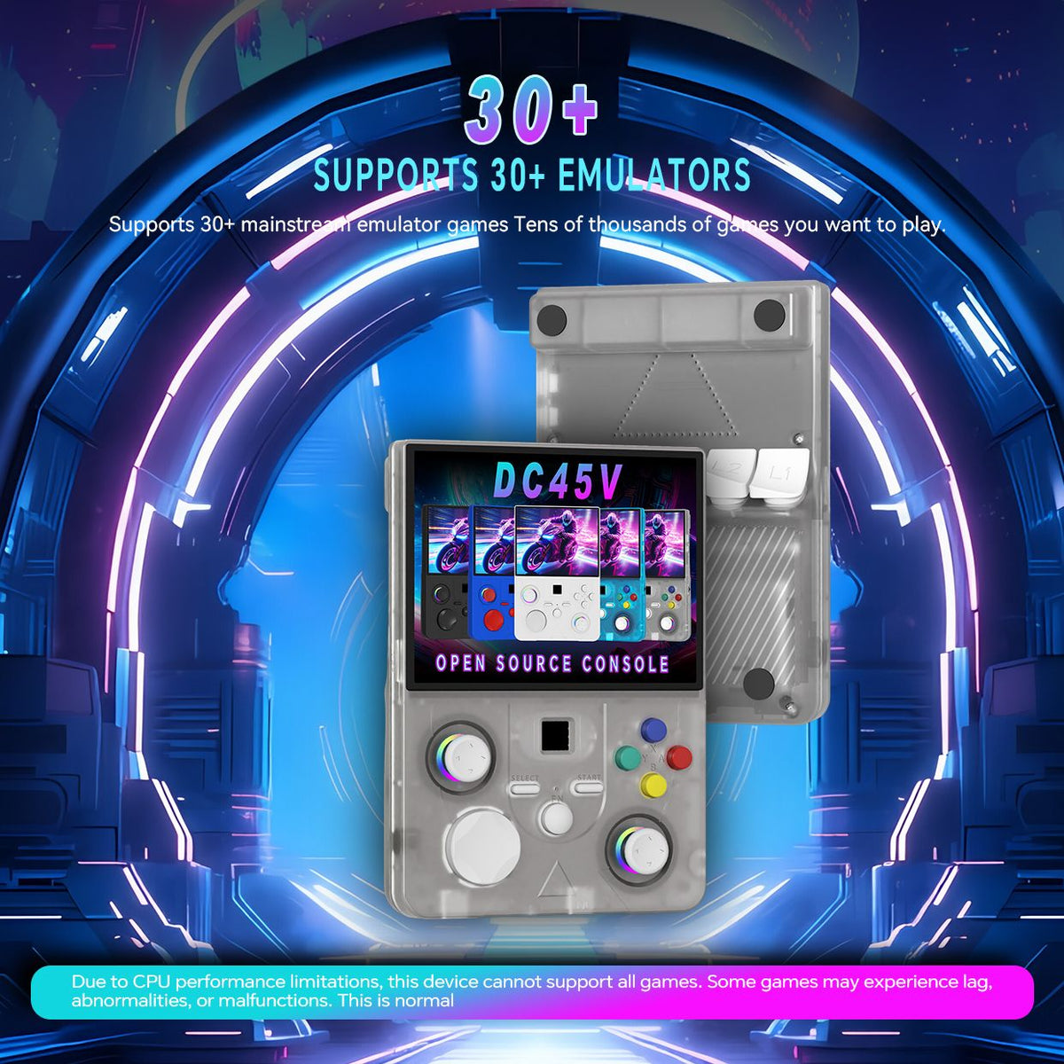 DC45V Retro Handheld Game Console - Blue