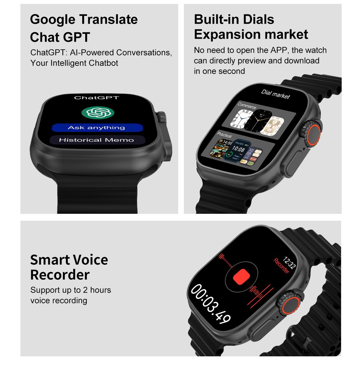 DT Ultra 4 Smart Watch - White