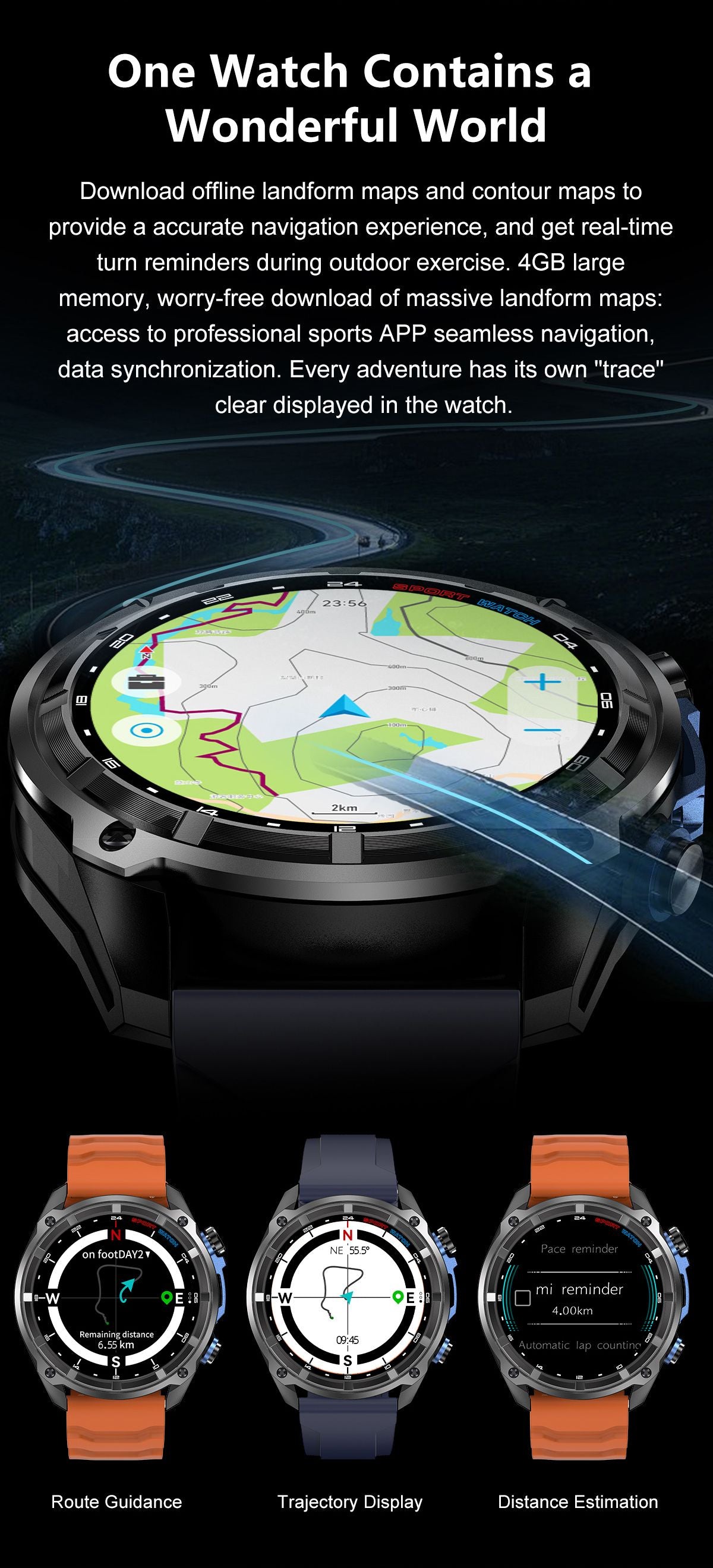 DTG1 GPS Smart Watch - Orange