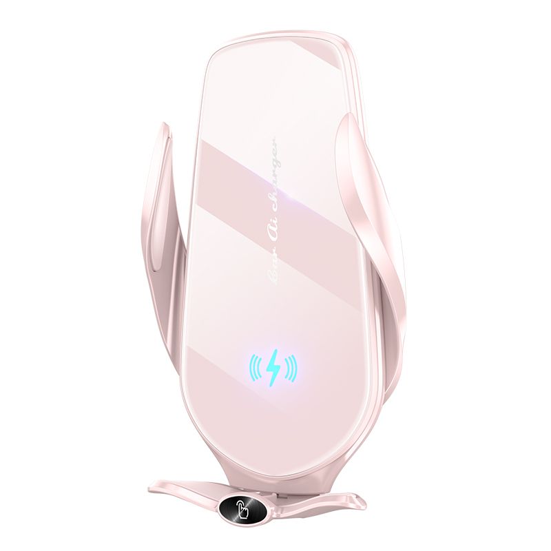 FJ22 Auto-Clamping Wireless Car Charger Mount - Pink
