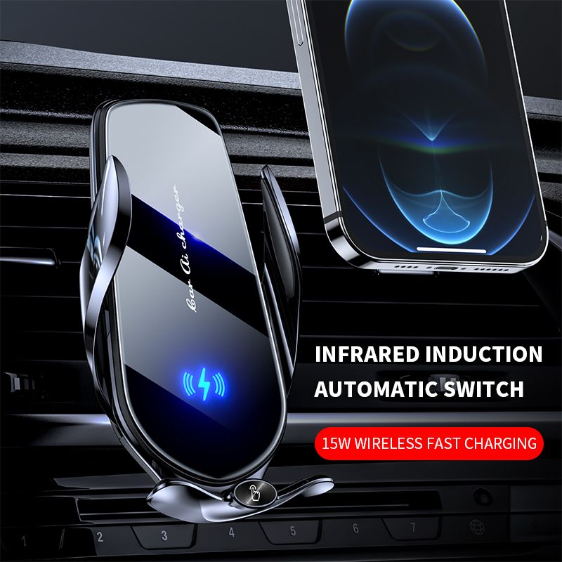 FJ22 Auto-Clamping Wireless Car Charger Mount - Pink