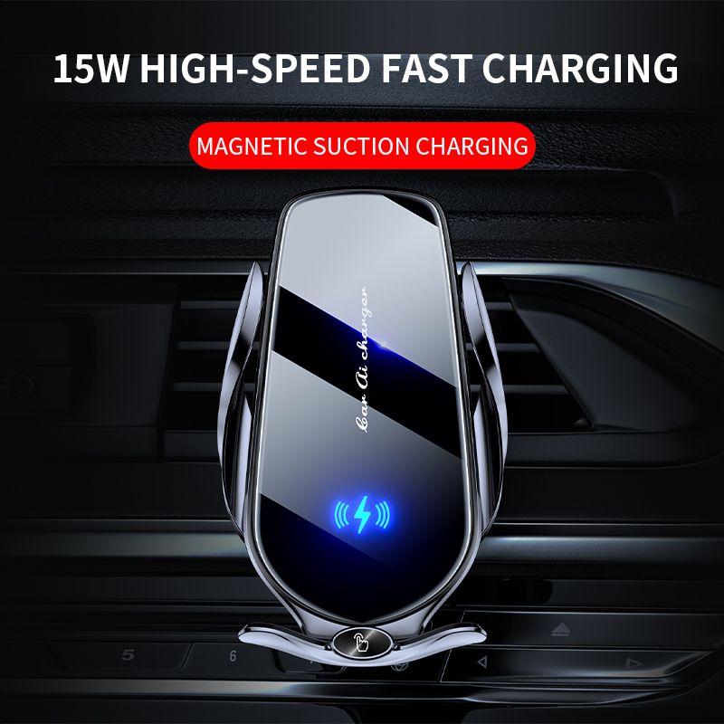FJ22 Auto-Clamping Wireless Car Charger Mount - Pink