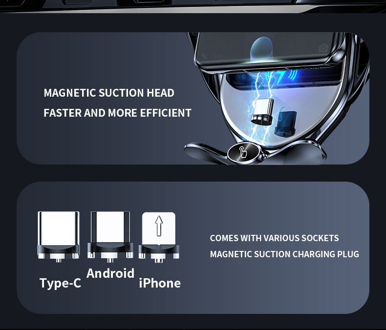 FJ22 Auto-Clamping Wireless Car Charger Mount - Pink
