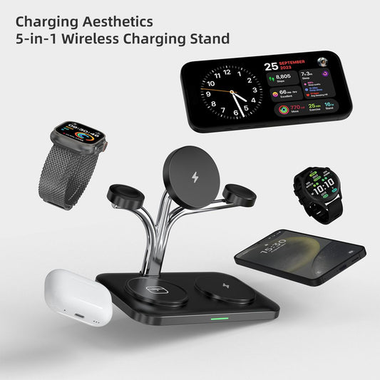 OC22 5-in-1 Wireless Charging Stand - Black
