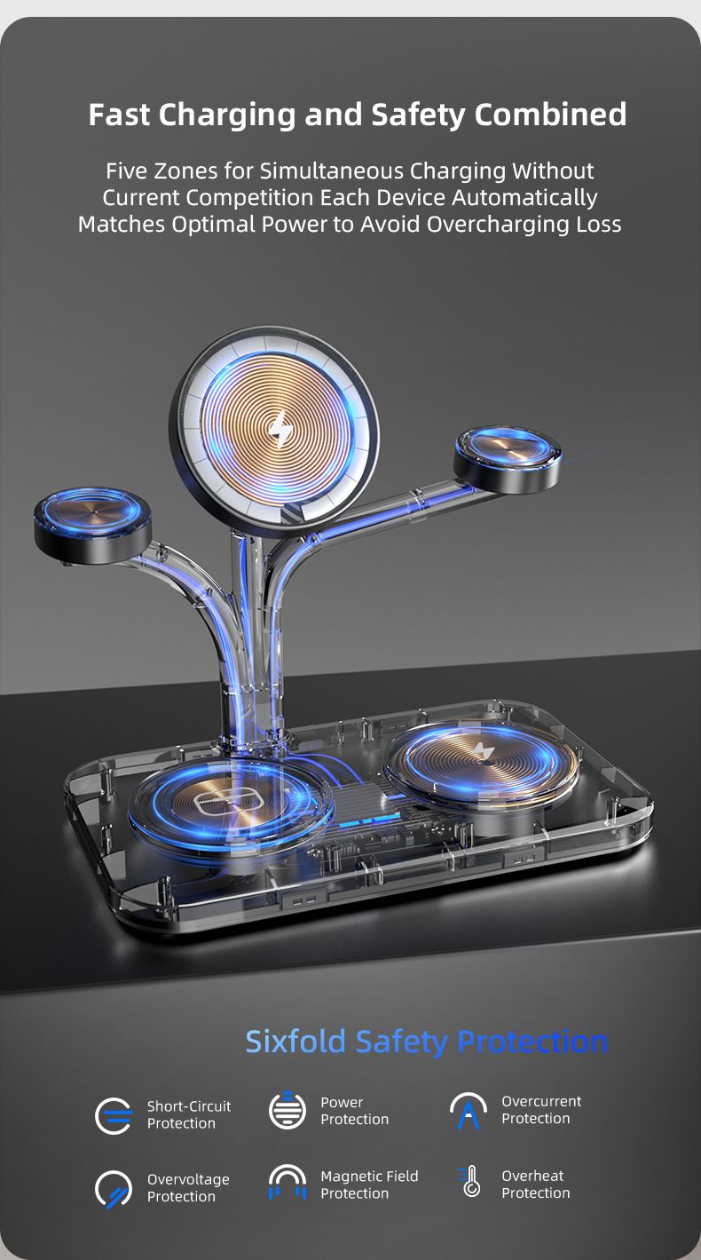 OC22 5-in-1 Wireless Charging Stand - Black