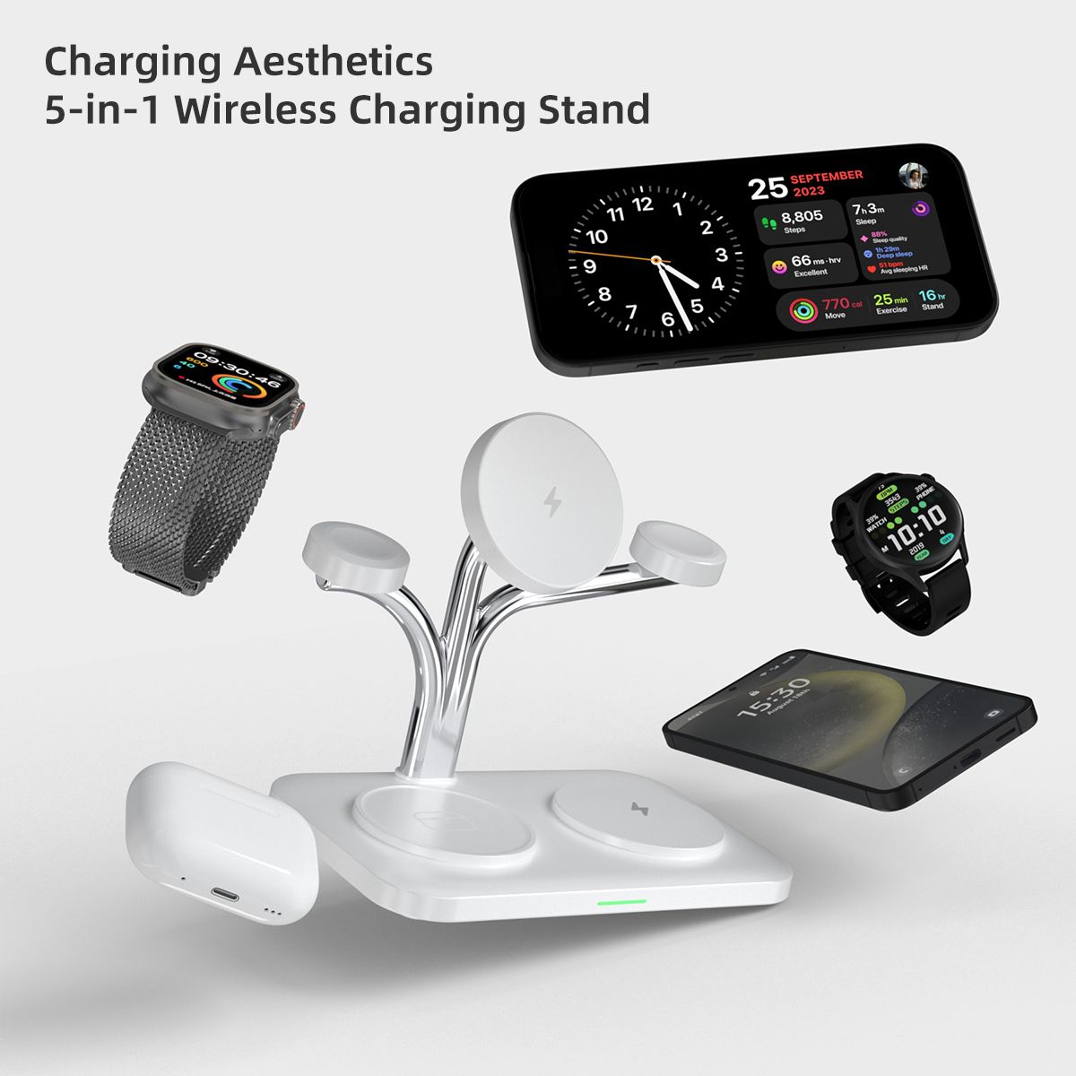 OC22 5-in-1 Wireless Charging Stand - White