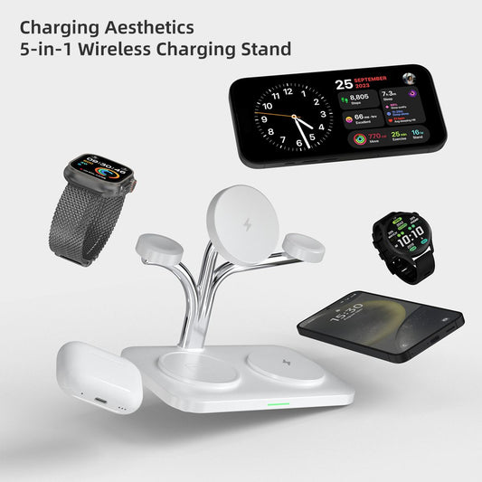 OC22 5-in-1 Wireless Charging Stand - White