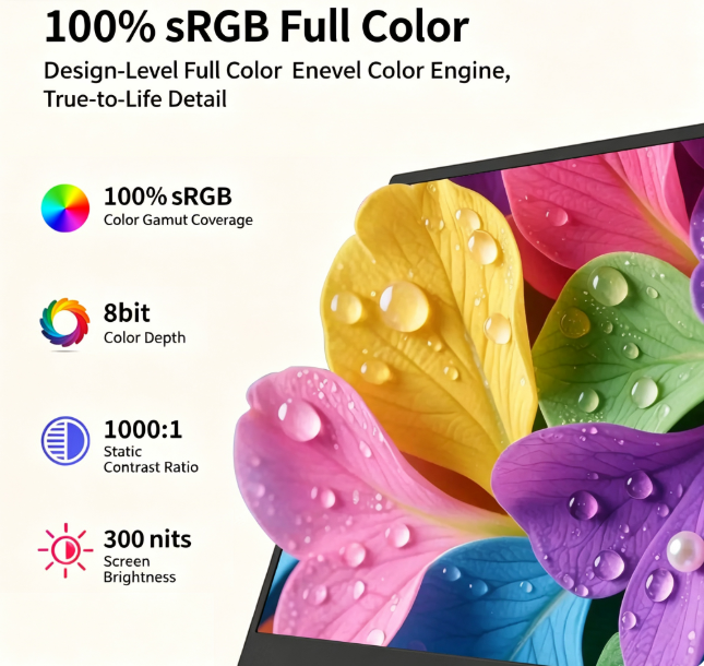 15.6-inch FHD Portable Monitor - 144Hz - Black
