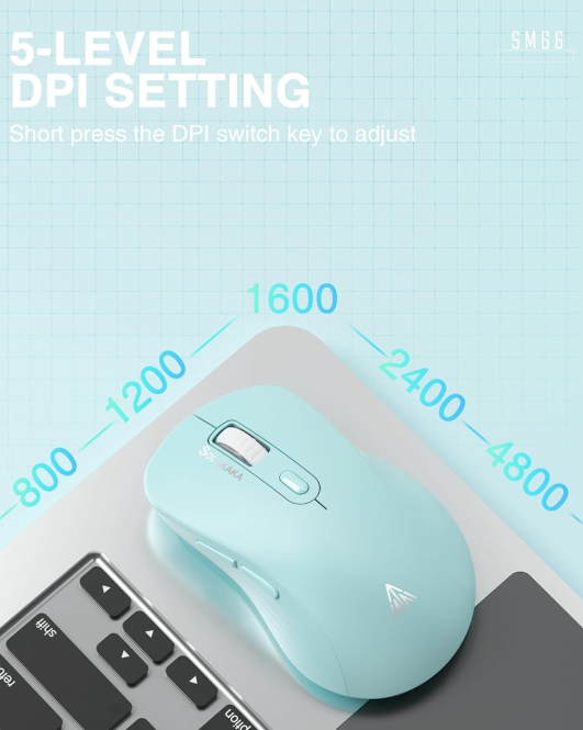 SM69 Dual-Mode Wireless Gaming Mouse - Green
